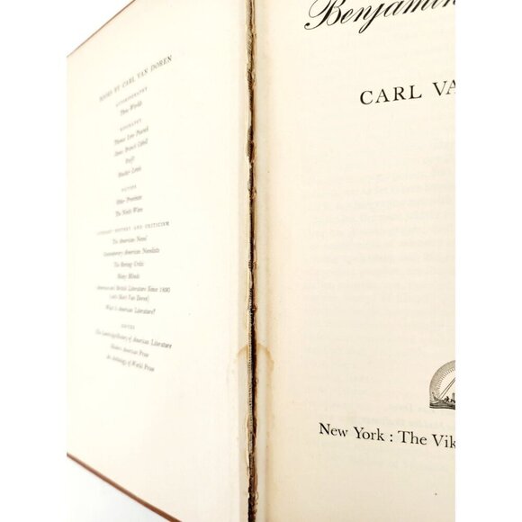 1938 Benjamin Franklin 1st Edition Carl Van Doren HC Biography Illustrated HBS - Picture 8 of 8